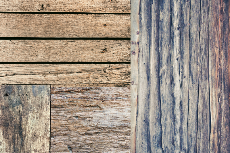 Close-up of natural weathered wood texture showing grain patterns and natural aging